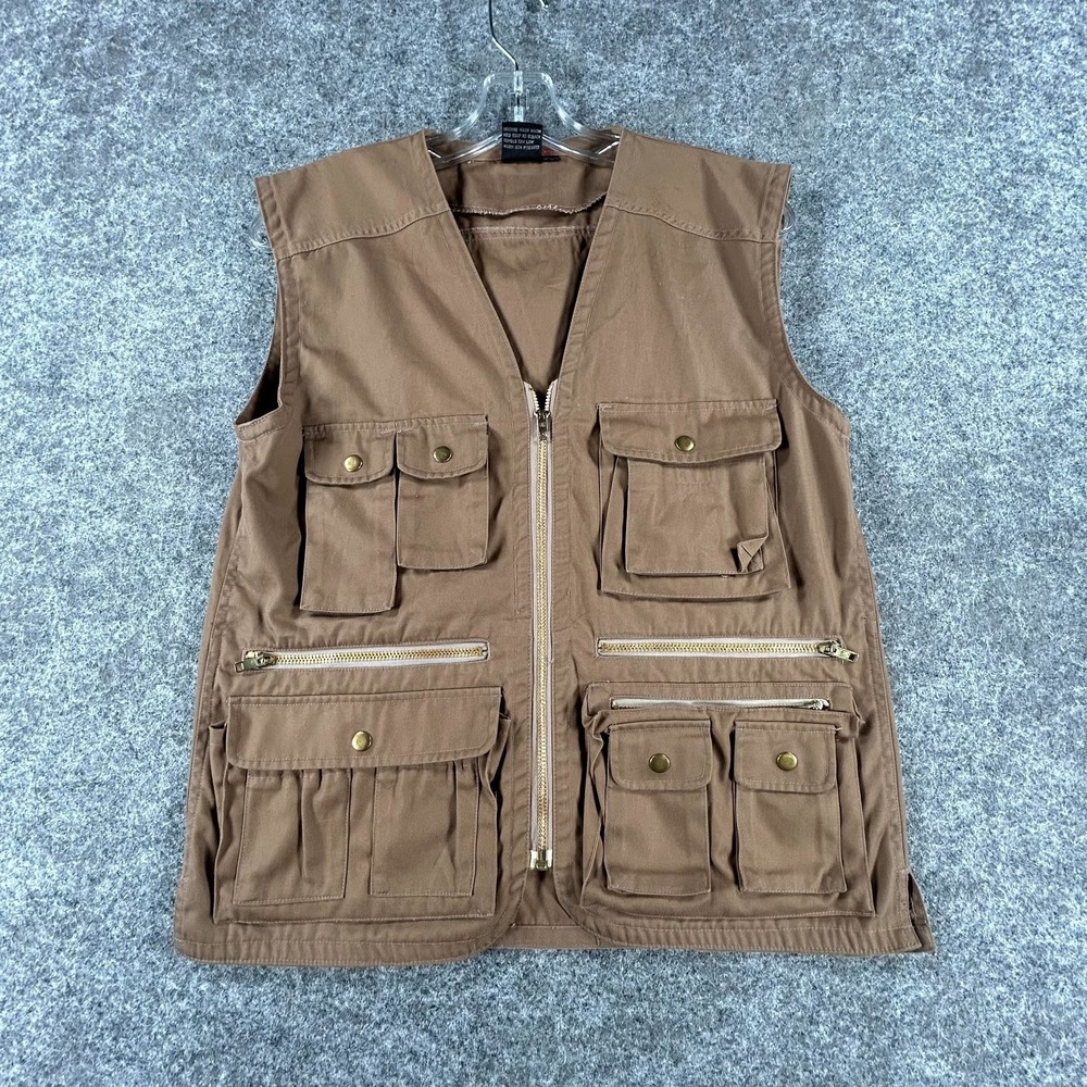 Priority Male Utility Zip Vest Womens 16 Brown Tactical Outdoors Hunting Fishing